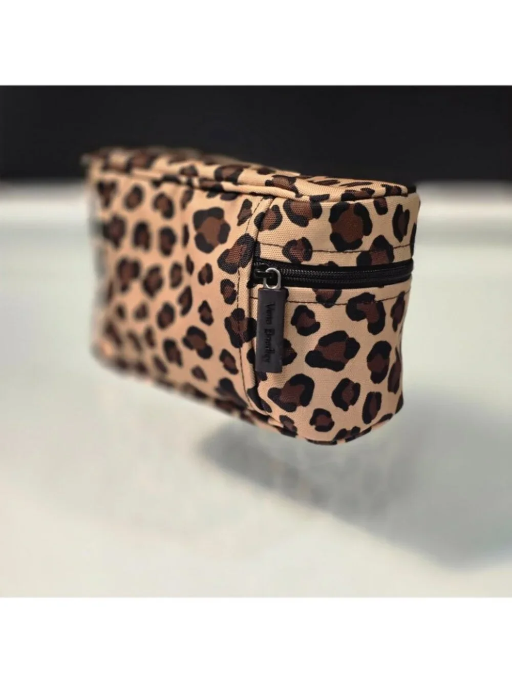 Vera Bradley Leopard Print Make Up Bag Cosmetic Travel Pouch